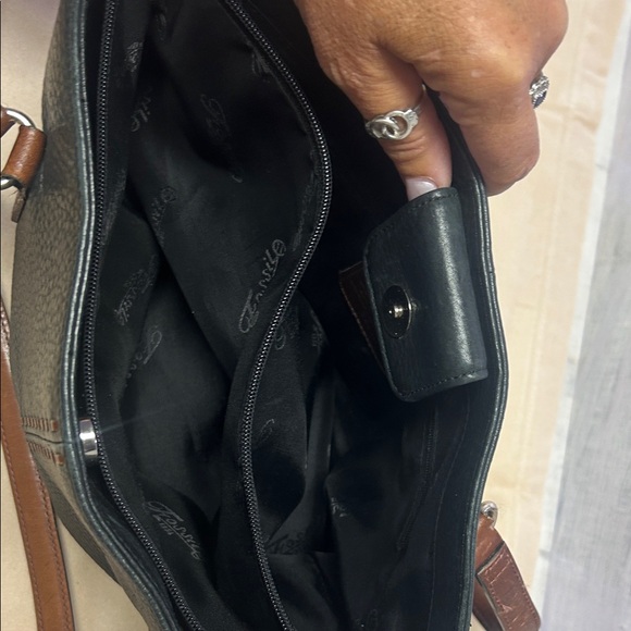Fossil Black and Brown Leather Tote - Picture 10 of 10